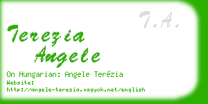 terezia angele business card